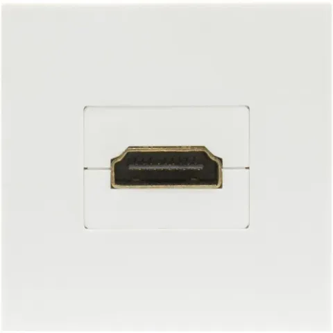 Розетка HDMI, 2мод., бел. (45х45мм), серия (тип) DEC