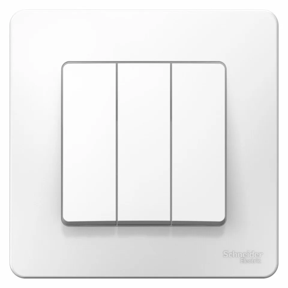 Выключатель Systeme Electric Blanca, скрытой установки 3-клавишный (cх.1+1+1), 10А, 250B, белый