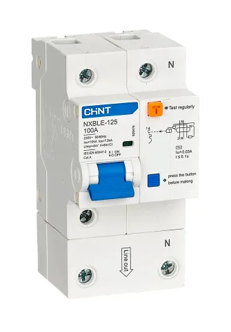 Диф. автомат NXBLE-125 1P+N 125A, х-ка C 300mA, электронный тип AС, х-ка С, 10kA (R)