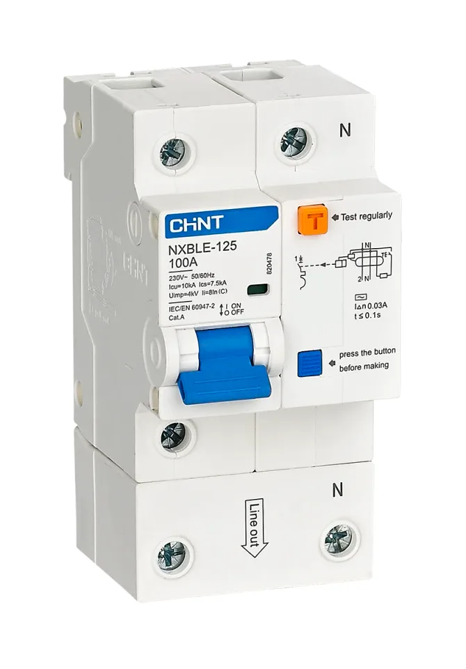 Диф. автомат NXBLE-125 1P+N 125A, х-ка C 300mA, электронный тип AС, х-ка С, 10kA (R)