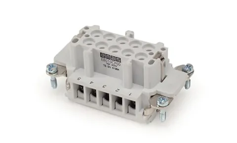 Разъем многополюсный EB, розетка, 10P, 16A 400V, винтовой зажим, пластик V0