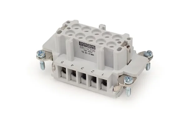 Разъем многополюсный EB, розетка, 10P, 16A 400V, винтовой зажим, пластик V0
