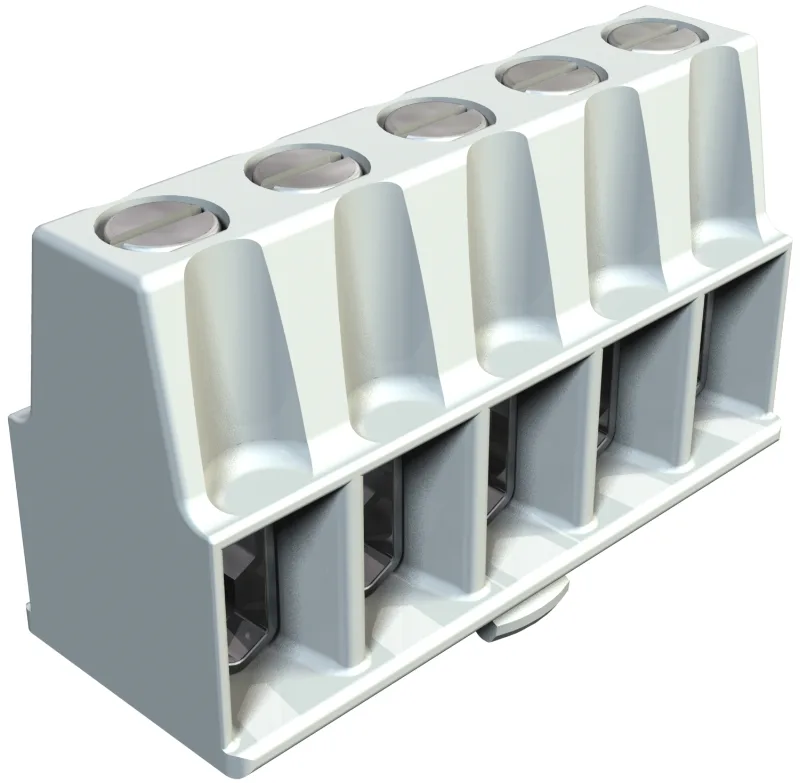 Клемная колодка KL-T 02-06 для коробок Т60, B9, 5х1,5...6мм², 400V, серый, полиамид