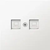 Накладка для розетки RJ45, 2-я, матовый жасмин, серия R98