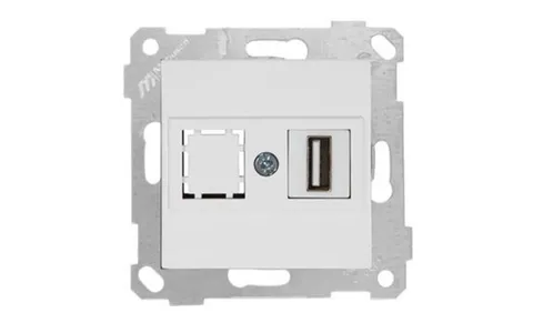 Rita - Розетка 1xUSB Type A, для передачи данных, белая