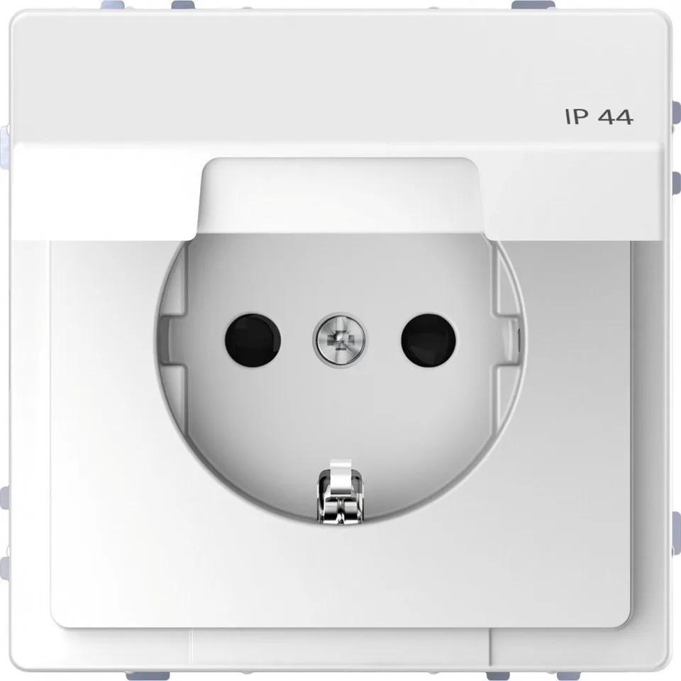Розетка Schneider Electric D-Life, 16А с з/к и крышкой IP44, бел. лотос, SD
