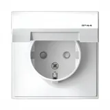 Розетка Systeme Electric ArtGallery, с заземл. со шт. с крышк, 16А, IP44, механизм, белый