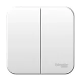 Выключатель Systeme Electric Blanca, открытой установки 2-клавишный (cх.5) изол. пл., 6А, 250B, белый