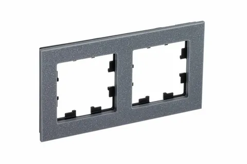 Рамка Systeme Electric AtlasDesign, 2-постовая, мрамор айс грей