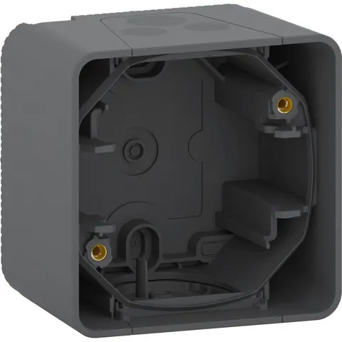 Коробка для открытой установки Schneider Electric Mureva, S, 1-постовой бокс накл. монтажа, антрацит, IP55