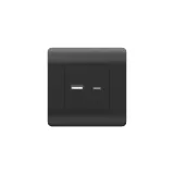 (NEW3-E) Розетка USB A+С, 5В/2,1А, черный