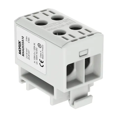 Клемма Morek OTL35-2 серая, 2xAl/Cu 2,5_35mm², 135(CU)/120(AL)A на клемму, 1000V, винтовые зажимы