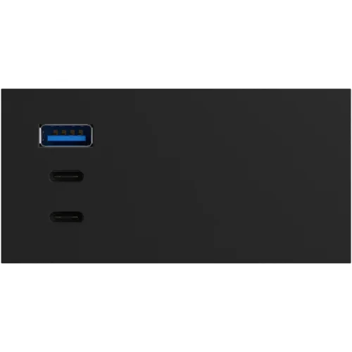 USB зарядное устройство, 100W, Type A + C + C, 4 мод., черн. матовая (90х45мм)