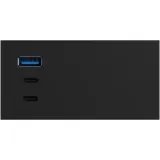 USB зарядное устройство, 100W, Type A + C + C, 4 мод., черн. матовая (90х45мм)