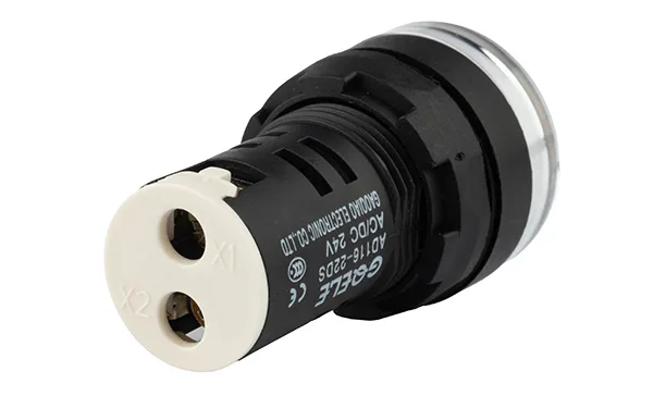 Индикатор светодиодный моноблочный AD116-22DS, белый, LED 12VAC/DC, IP65, 22mm