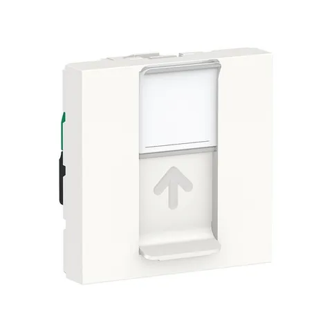 Розетка компьютерная Schneider Electric Unica, MODULAR, RJ45, одиночная, кат. 5е UTP, 2 модуля, белый