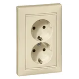 Valena - Розетка 2x2P+E нем. стд., сл.кость