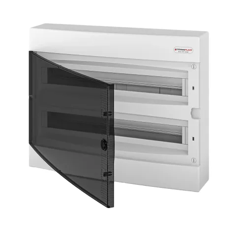 N2x24C, Щит навесной, 2 ряда, 48 мод., прозрач. дверца, IP40