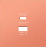 Накладка для розеток USB A+C, матовый коралл, серия R98
