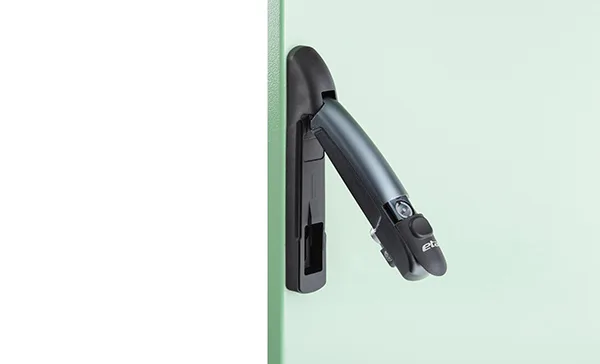 Ручка с рычагом для стальных ENUX/EMOX без логотипа, RAL9005 + e-coating "black"