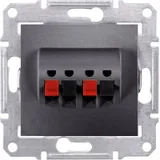 Розетка ТВ Schneider Electric Sedna, аудио х2, графит