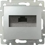 Valena - Розетка 1хRJ-45 UTP CAT5E монтаж на винтах, алюминий