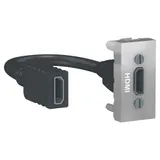 Розетка Schneider Electric Unica, MODULAR HDMI, 1 модуль, алюминий