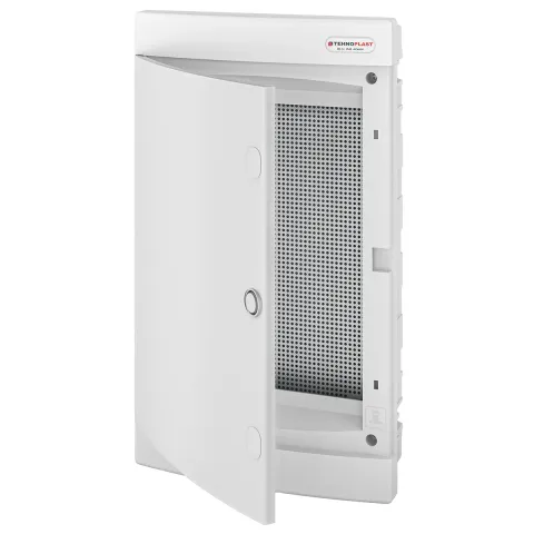 U36CW IT, Щит встраиваемый мультимедийный, 3 ряда, белая дверца, IP40