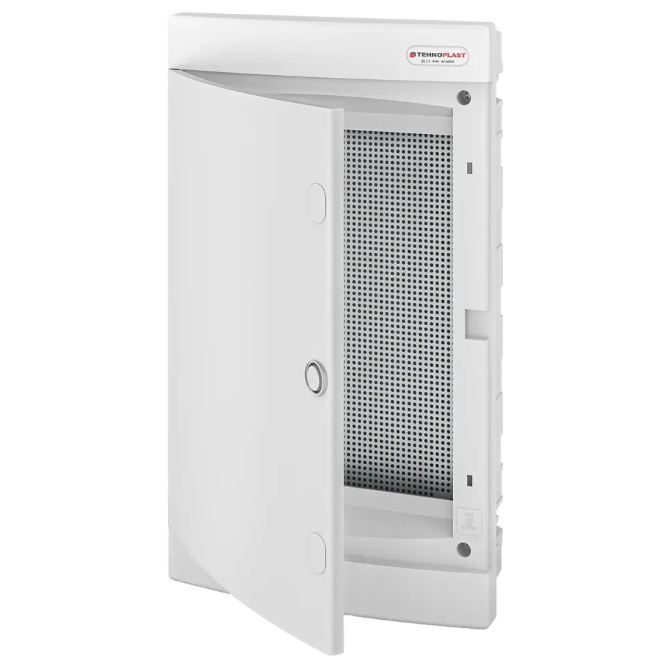 U36CW IT, Щит встраиваемый мультимедийный, 3 ряда, белая дверца, IP40
