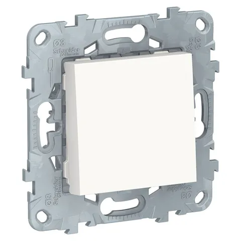 Выключатель Schneider Electric Unica, NEW 1-клавишный, кнопочный, схема 1, 10 A, белый