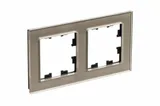 Рамка Systeme Electric AtlasDesign, 2-постовая, стекло шампань