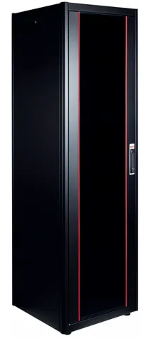 Щит телекоммуникационный 19", 42U, ВxШxГ 2010x600x600мм, DYNAmic Basic, напольный, перед. дверь стекло, задняя глухая металлич., черный