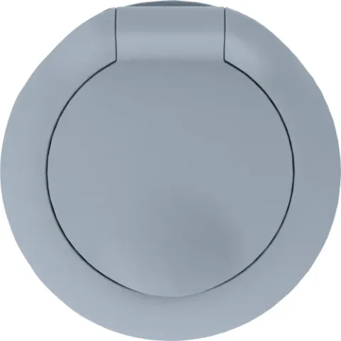 Накладка для розетки Schuko с заземлением, с крышкой, 16A 250 В~, матовый серый, серия D16
