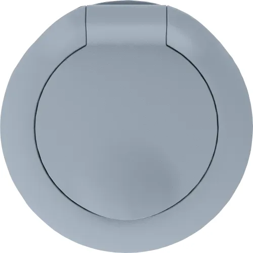 Накладка для розетки Schuko с заземлением, с крышкой, 16A 250 В~, матовый серый, серия D16