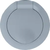 Накладка для розетки Schuko с заземлением, с крышкой, 16A 250 В~, матовый серый, серия D16
