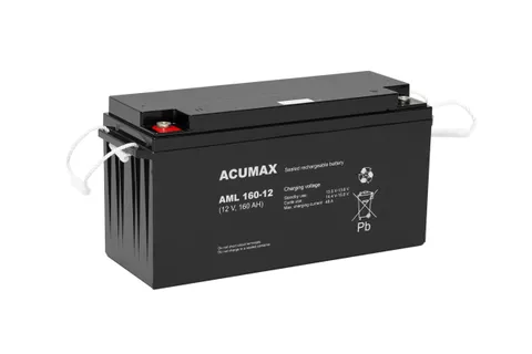 Батарея аккумуляторная Acumax AML160-12, 12V/160Ah, 240x485x170 HxLxW, 43.5kg, 10-12лет