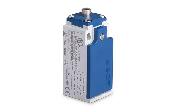 Выключатель концевой L5, 1NO+1NC, 3A 240V AC-15, металлический плунжер, пластиковый корпус, IP65