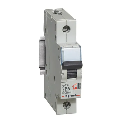 Авт. выключатель TX3, 1P, 6A, хар-ка B, 6kA, 1M