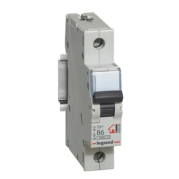 Авт. выключатель TX3, 1P, 6A, хар-ка B, 6kA, 1M