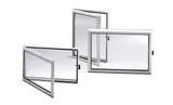 Окно накладное алюминиевое 400x400x46mm, ширина рамы 35mm, с замком, 1шт.