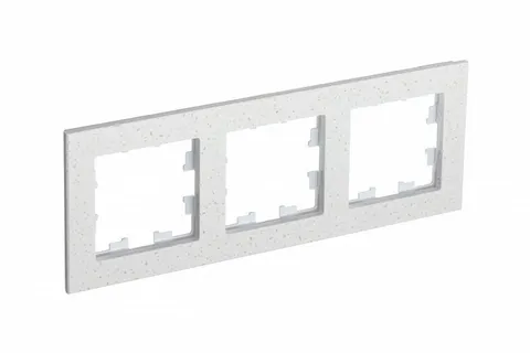 Рамка Systeme Electric AtlasDesign, 3-постовая, мрамор крем роял
