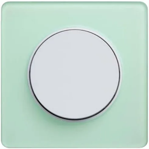 Рамка 1-постовая Schneider Electric Odace S52P802S, зеленый лед/белый