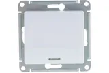 Выключатель Systeme Electric Glossa, 1-клавишный переключатель с подсветкой, схема 6а, 10АХ, механизм, белый