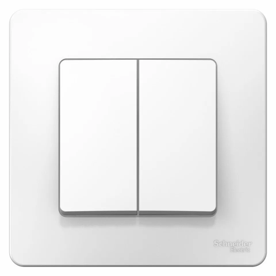 Выключатель Systeme Electric Blanca, скрытой установки 2-клавишный (cх.5), 6А, 250В, белый