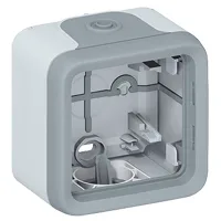 PLEXO - Коробка для наклад. монтажа, 1 пост, IP55, серый