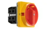Переключатель BS 40 92 LK, аварийный, 4P, 40A, тип 0-1, 18.5kW(400VAC по АС-23), на дверь, красная блокируемая в 0 рукоятка, фронт IP40