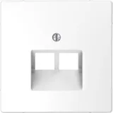 Лицевая панель Schneider Electric D-Life, центральная накладка для розетки 2-ной RJ45, бел. лотос