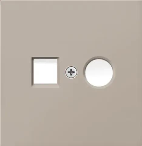 Накладка для розеток RJ45+SAT, 2-я, матовый кашемир, серия R98