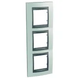 Рамка Schneider Electric Unica, х3 вертикальная металл Флюорит