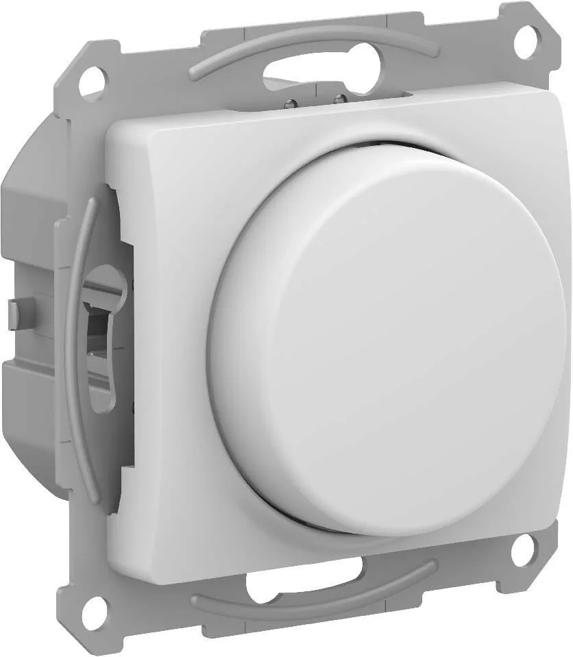 Диммер (светорегулятор) Systeme Electric Glossa, светорегулятор () повор-нажим, LED, RC, 315Вт, мех., белый